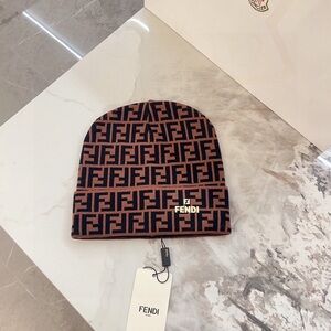 Black and Brown Monogram Beanie